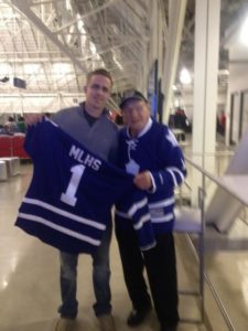 Founder Alec Brownscombe with Johnny Bower