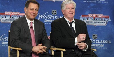 Ken Holland and Brian Burke announce the 2013 Winter Classic.