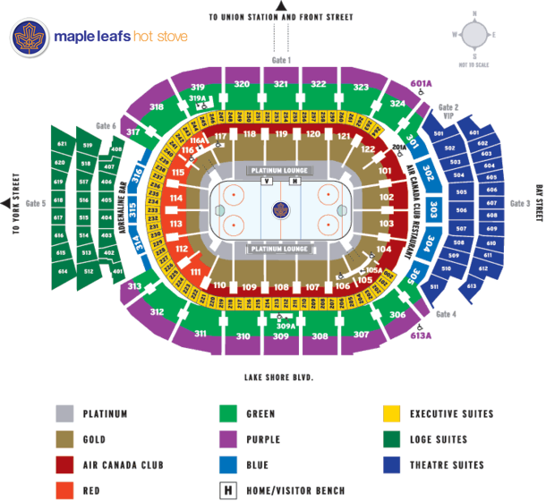 Air Canada Centre (ACC) Seating Chart Maple Leafs Hotstove